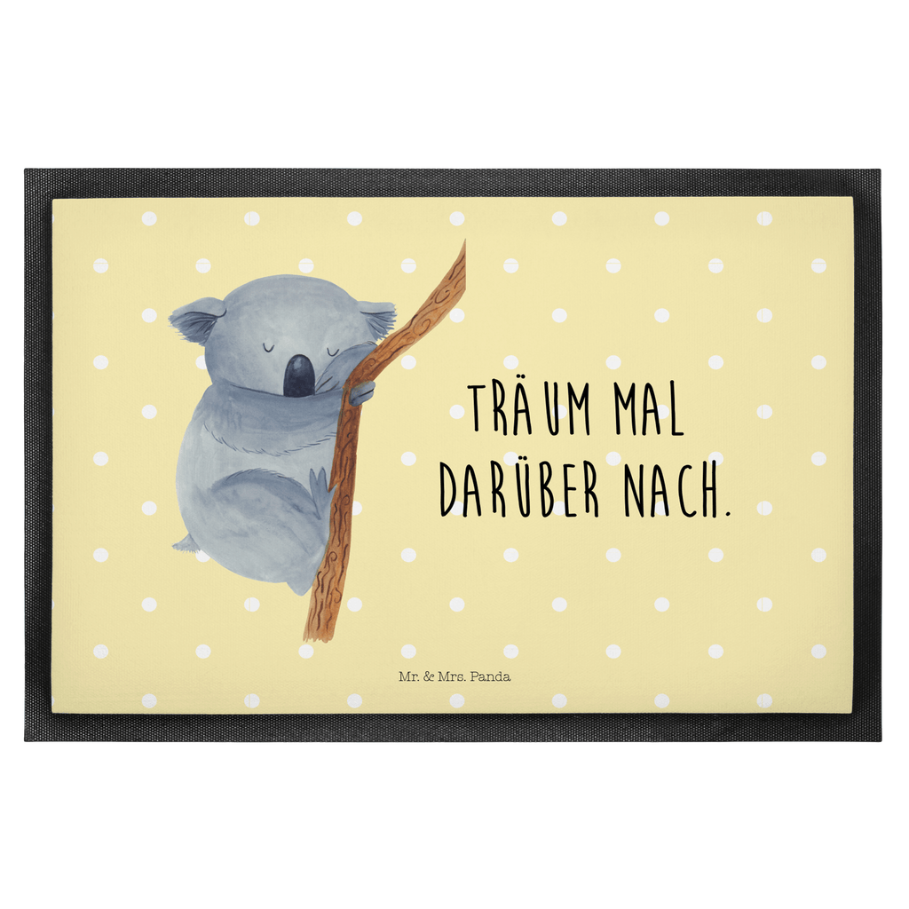 Fußmatte Koalabär Koala, träumen, Traum, schlafen, Schlafzimmer, Traumland, Bär, Koalabär Türvorleger, Schmutzmatte, Fußabtreter, Matte, Schmutzfänger, Fußabstreifer, Schmutzfangmatte, Türmatte, Motivfußmatte,  Haustürmatte, Vorleger  süße Tiermotive, gute Laune, lustige Sprüche, Tiere