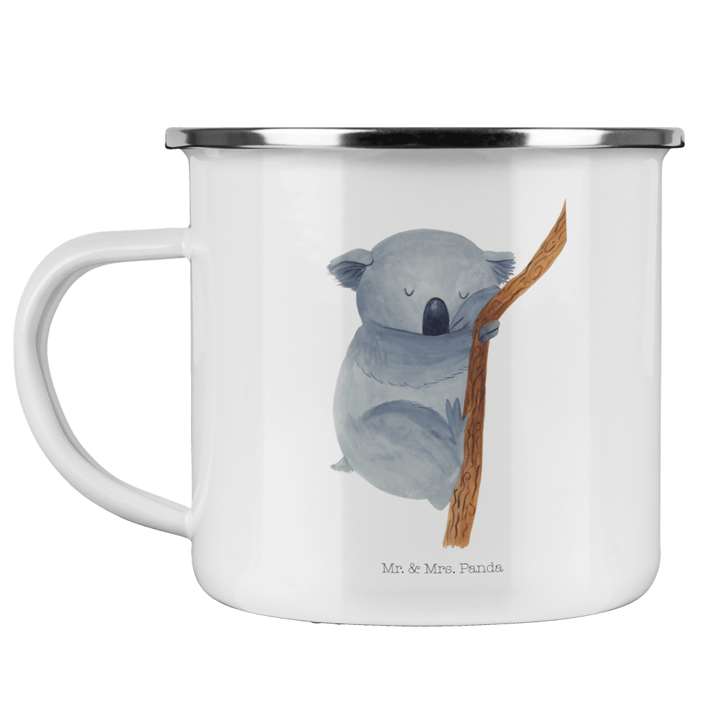 Camping Emaille Tasse Koalabär Campingtasse, Trinkbecher, Metalltasse, Outdoor Tasse, Emaille Trinkbecher, Blechtasse Outdoor, Emaille Campingbecher, Edelstahl Trinkbecher, Metalltasse für Camping, Kaffee Blechtasse, Camping Tasse Metall, Tiermotive, Gute Laune, lustige Sprüche, Tiere, Koala, träumen, Traum, schlafen, Schlafzimmer, Traumland, Bär, Koalabär