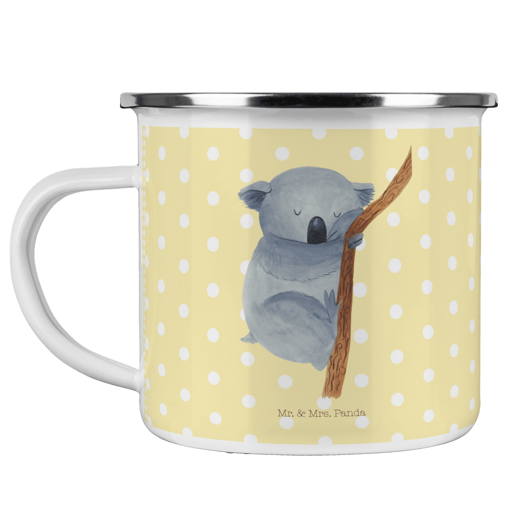 Camping Emaille Tasse Koalabär Campingtasse, Trinkbecher, Metalltasse, Outdoor Tasse, Emaille Trinkbecher, Blechtasse Outdoor, Emaille Campingbecher, Edelstahl Trinkbecher, Metalltasse für Camping, Kaffee Blechtasse, Camping Tasse Metall, Tiermotive, Gute Laune, lustige Sprüche, Tiere, Koala, träumen, Traum, schlafen, Schlafzimmer, Traumland, Bär, Koalabär