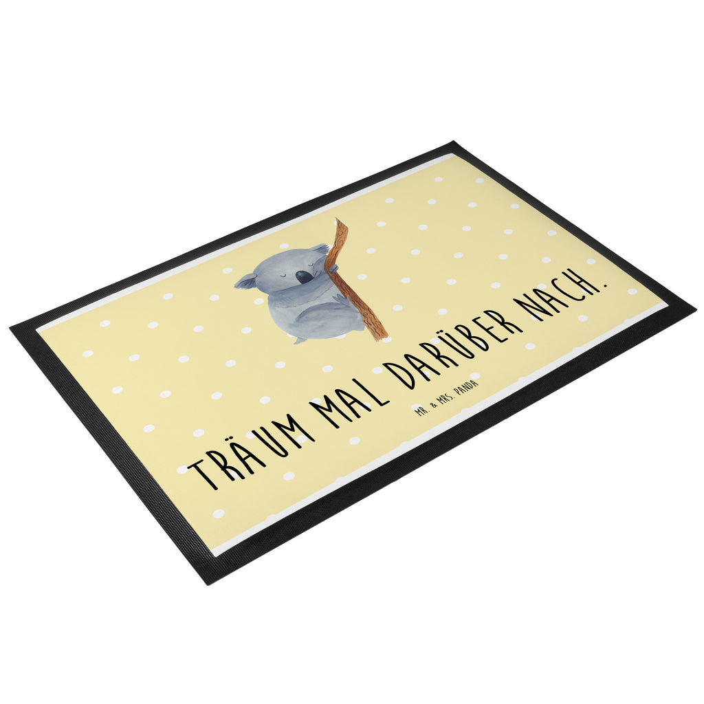 Fußmatte Koalabär Koala, träumen, Traum, schlafen, Schlafzimmer, Traumland, Bär, Koalabär Türvorleger, Schmutzmatte, Fußabtreter, Matte, Schmutzfänger, Fußabstreifer, Schmutzfangmatte, Türmatte, Motivfußmatte,  Haustürmatte, Vorleger  süße Tiermotive, gute Laune, lustige Sprüche, Tiere