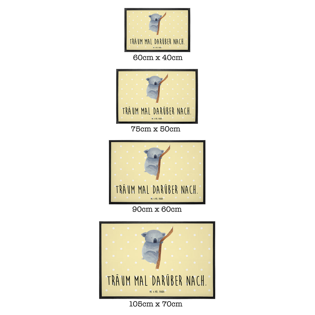 Fußmatte Koalabär Koala, träumen, Traum, schlafen, Schlafzimmer, Traumland, Bär, Koalabär Türvorleger, Schmutzmatte, Fußabtreter, Matte, Schmutzfänger, Fußabstreifer, Schmutzfangmatte, Türmatte, Motivfußmatte,  Haustürmatte, Vorleger  süße Tiermotive, gute Laune, lustige Sprüche, Tiere