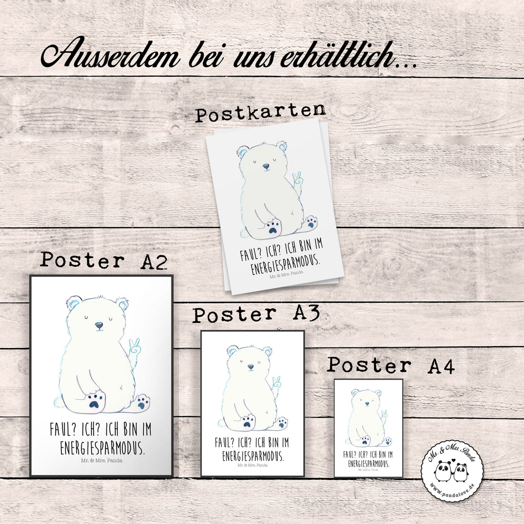 Poster Eisbär Faul Poster, Wandposter, Bild, Wanddeko, Küchenposter, Kinderposter, Wanddeko Bild, Raumdekoration, Wanddekoration, Handgemaltes Poster, Mr. & Mrs. Panda Poster, Designposter, Kunstdruck, Posterdruck, Bär, Teddy, Teddybär, Eisbär, Nordpol, Faul, Entspannen, Relaxen, Büro, Arbeit, Bürojob, Arbeitsplatz, Homeoffice
