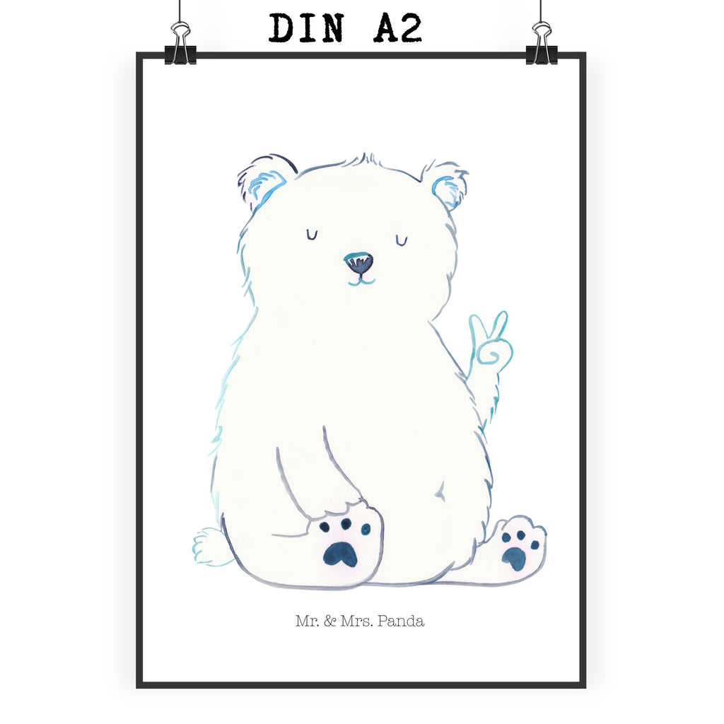 Poster Eisbär Faul Poster, Wandposter, Bild, Wanddeko, Küchenposter, Kinderposter, Wanddeko Bild, Raumdekoration, Wanddekoration, Handgemaltes Poster, Mr. & Mrs. Panda Poster, Designposter, Kunstdruck, Posterdruck, Bär, Teddy, Teddybär, Eisbär, Nordpol, Faul, Entspannen, Relaxen, Büro, Arbeit, Bürojob, Arbeitsplatz, Homeoffice