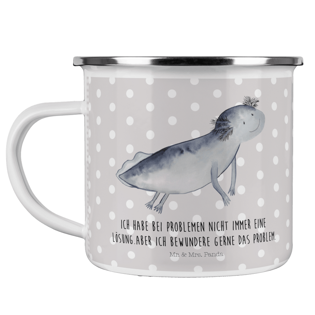 Camping Emaille Tasse Axolotl schwimmt Campingtasse, Trinkbecher, Metalltasse, Outdoor Tasse, Emaille Trinkbecher, Blechtasse Outdoor, Emaille Campingbecher, Edelstahl Trinkbecher, Metalltasse für Camping, Kaffee Blechtasse, Camping Tasse Metall, Axolotl, Molch, Axolot, Schwanzlurch, Lurch, Lurche, Problem, Probleme, Lösungen, Motivation