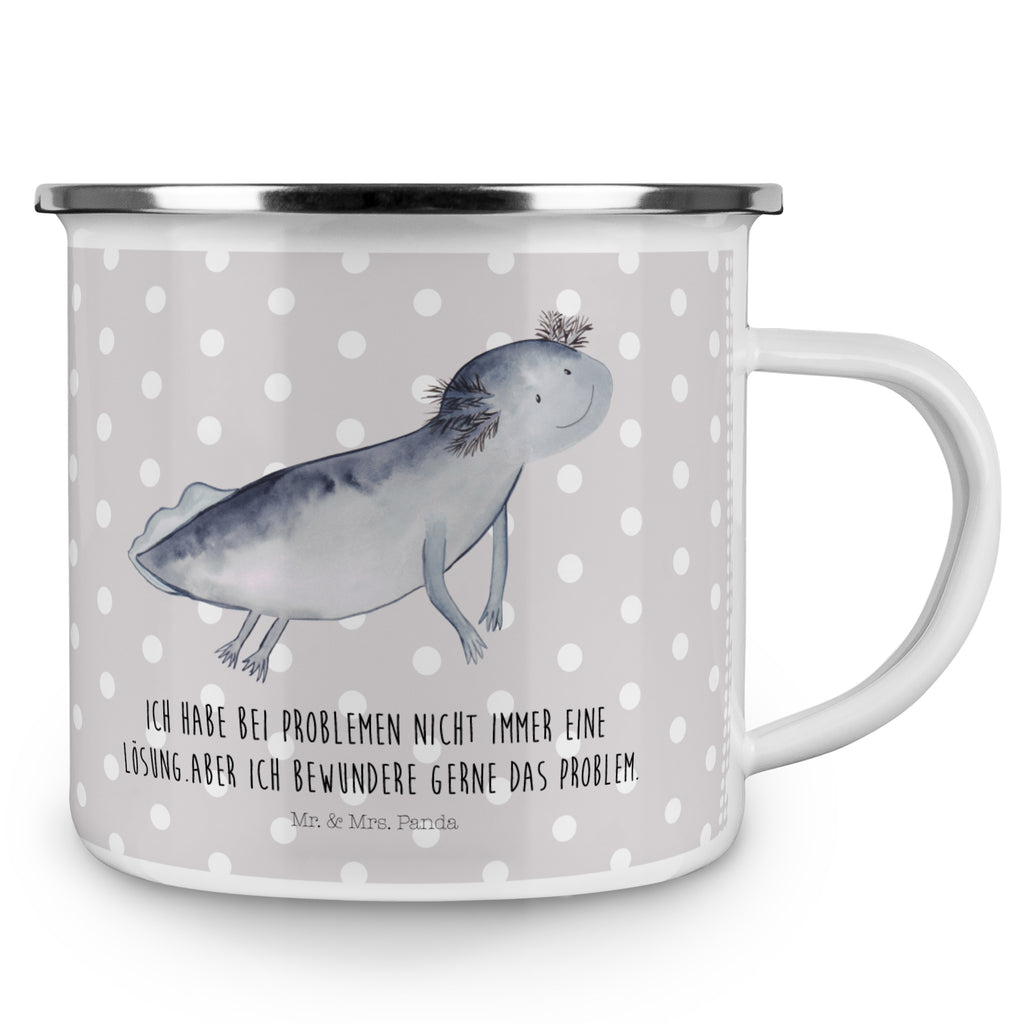 Camping Emaille Tasse Axolotl schwimmt Campingtasse, Trinkbecher, Metalltasse, Outdoor Tasse, Emaille Trinkbecher, Blechtasse Outdoor, Emaille Campingbecher, Edelstahl Trinkbecher, Metalltasse für Camping, Kaffee Blechtasse, Camping Tasse Metall, Axolotl, Molch, Axolot, Schwanzlurch, Lurch, Lurche, Problem, Probleme, Lösungen, Motivation