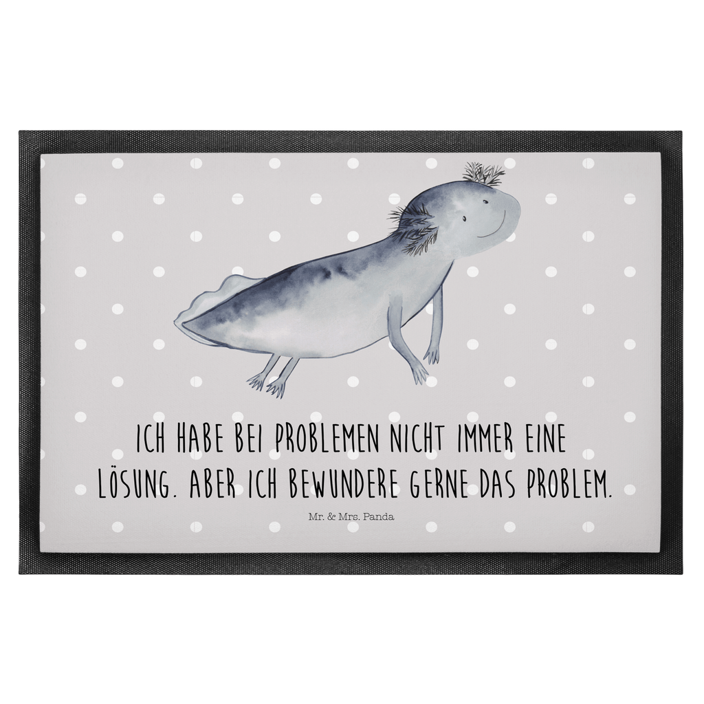Fußmatte Axolotl schwimmt Axolotl, Axolot, Schwanzlurch, Lurch, Lurche, Problem, Probleme, Lösungen, Motivation,  Türvorleger, Schmutzmatte, Fußabtreter, Matte, Schmutzfänger, Fußabstreifer, Schmutzfangmatte, Türmatte, Motivfußmatte,  Haustürmatte, Vorleger  Axolotl, Molch