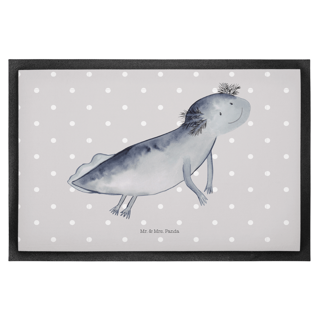 Fußmatte Axolotl schwimmt Axolotl, Axolot, Schwanzlurch, Lurch, Lurche, Problem, Probleme, Lösungen, Motivation,  Türvorleger, Schmutzmatte, Fußabtreter, Matte, Schmutzfänger, Fußabstreifer, Schmutzfangmatte, Türmatte, Motivfußmatte,  Haustürmatte, Vorleger  Axolotl, Molch