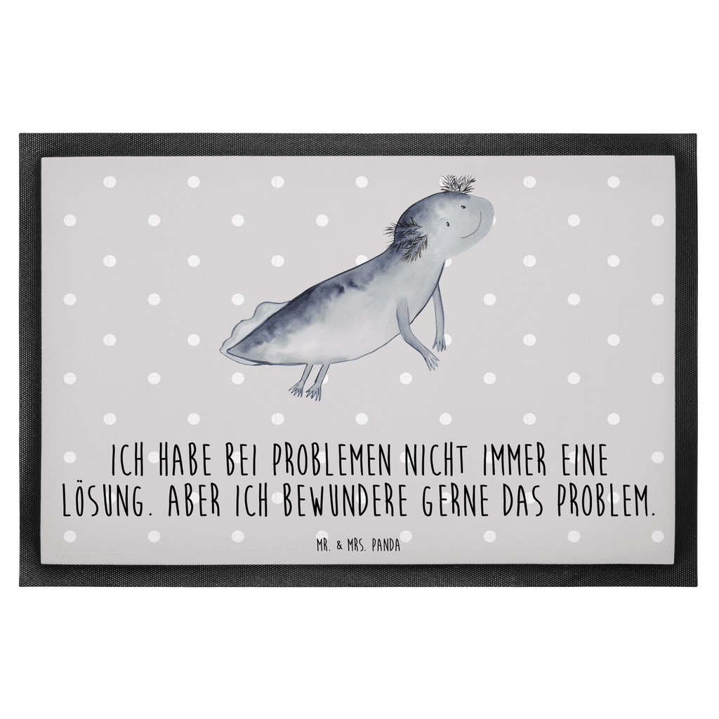 Fußmatte Axolotl schwimmt Axolotl, Axolot, Schwanzlurch, Lurch, Lurche, Problem, Probleme, Lösungen, Motivation,  Türvorleger, Schmutzmatte, Fußabtreter, Matte, Schmutzfänger, Fußabstreifer, Schmutzfangmatte, Türmatte, Motivfußmatte,  Haustürmatte, Vorleger  Axolotl, Molch