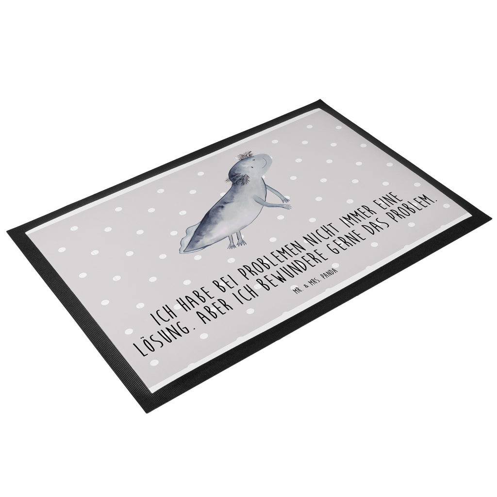 Fußmatte Axolotl schwimmt Axolotl, Axolot, Schwanzlurch, Lurch, Lurche, Problem, Probleme, Lösungen, Motivation,  Türvorleger, Schmutzmatte, Fußabtreter, Matte, Schmutzfänger, Fußabstreifer, Schmutzfangmatte, Türmatte, Motivfußmatte,  Haustürmatte, Vorleger  Axolotl, Molch