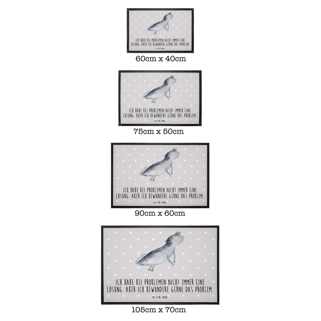 Fußmatte Axolotl schwimmt Axolotl, Axolot, Schwanzlurch, Lurch, Lurche, Problem, Probleme, Lösungen, Motivation,  Türvorleger, Schmutzmatte, Fußabtreter, Matte, Schmutzfänger, Fußabstreifer, Schmutzfangmatte, Türmatte, Motivfußmatte,  Haustürmatte, Vorleger  Axolotl, Molch