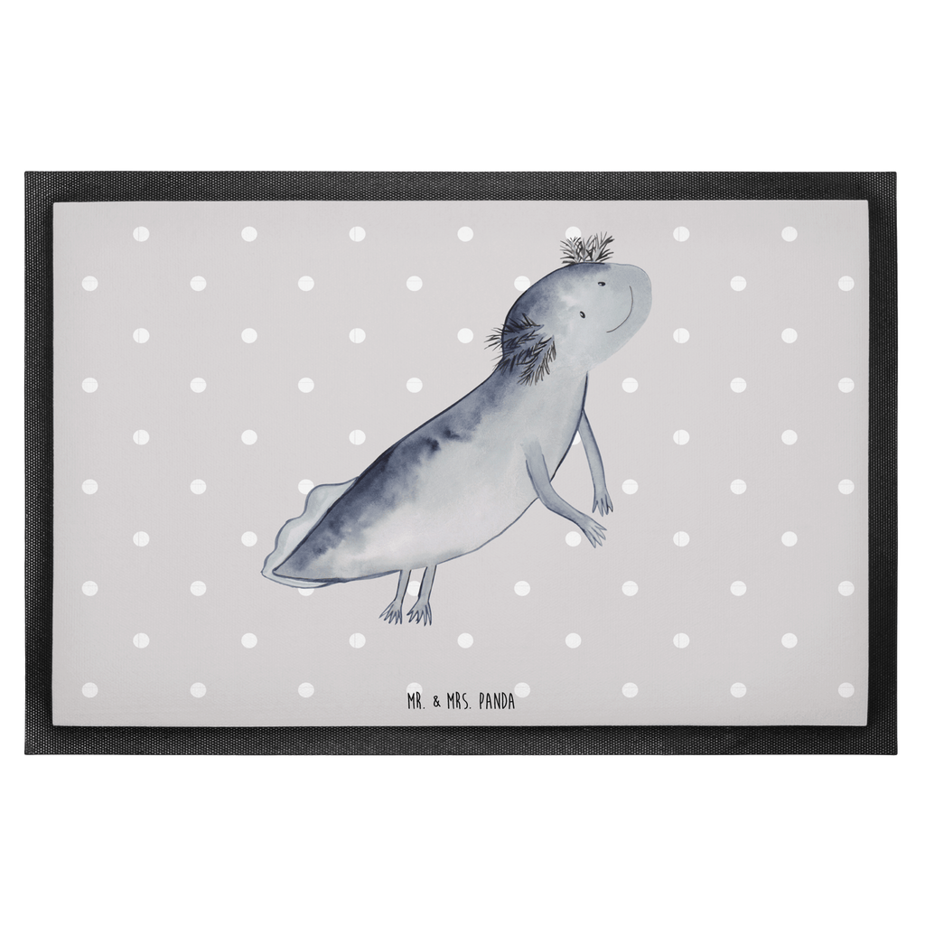Fußmatte Axolotl schwimmt Axolotl, Axolot, Schwanzlurch, Lurch, Lurche, Problem, Probleme, Lösungen, Motivation,  Türvorleger, Schmutzmatte, Fußabtreter, Matte, Schmutzfänger, Fußabstreifer, Schmutzfangmatte, Türmatte, Motivfußmatte,  Haustürmatte, Vorleger  Axolotl, Molch