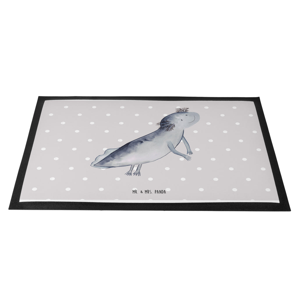 Fußmatte Axolotl schwimmt Axolotl, Axolot, Schwanzlurch, Lurch, Lurche, Problem, Probleme, Lösungen, Motivation,  Türvorleger, Schmutzmatte, Fußabtreter, Matte, Schmutzfänger, Fußabstreifer, Schmutzfangmatte, Türmatte, Motivfußmatte,  Haustürmatte, Vorleger  Axolotl, Molch