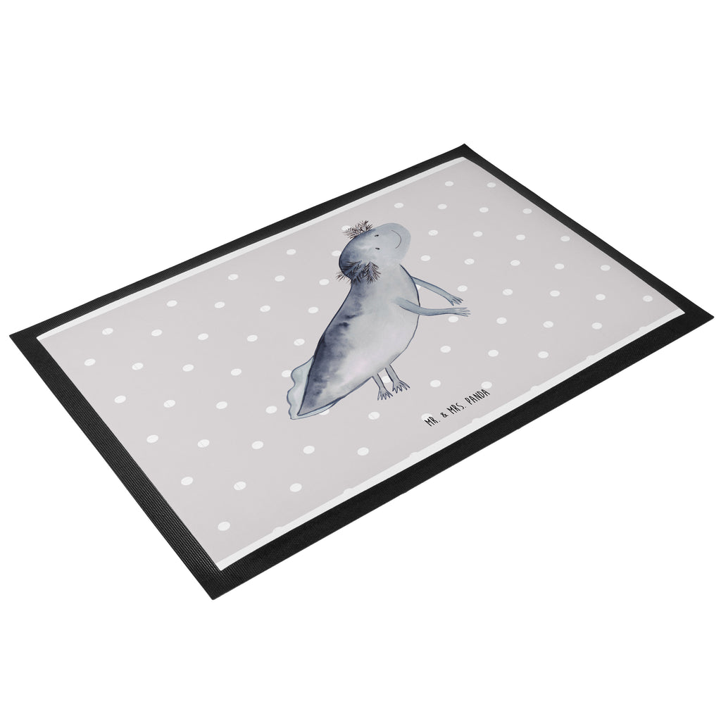 Fußmatte Axolotl schwimmt Axolotl, Axolot, Schwanzlurch, Lurch, Lurche, Problem, Probleme, Lösungen, Motivation,  Türvorleger, Schmutzmatte, Fußabtreter, Matte, Schmutzfänger, Fußabstreifer, Schmutzfangmatte, Türmatte, Motivfußmatte,  Haustürmatte, Vorleger  Axolotl, Molch