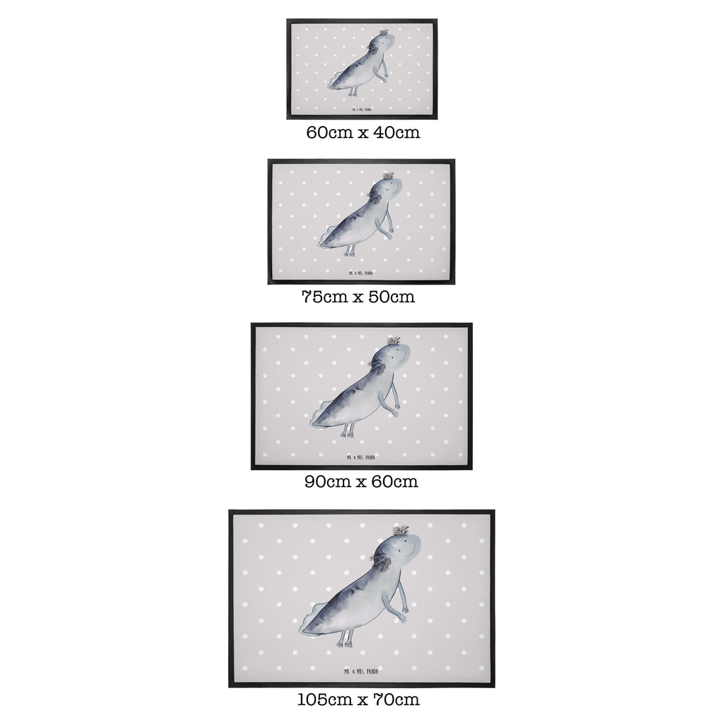 Fußmatte Axolotl schwimmt Axolotl, Axolot, Schwanzlurch, Lurch, Lurche, Problem, Probleme, Lösungen, Motivation,  Türvorleger, Schmutzmatte, Fußabtreter, Matte, Schmutzfänger, Fußabstreifer, Schmutzfangmatte, Türmatte, Motivfußmatte,  Haustürmatte, Vorleger  Axolotl, Molch