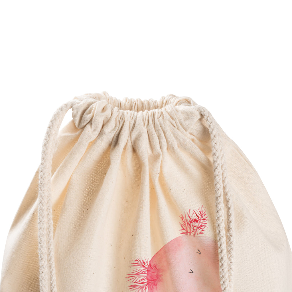Sportbeutel Axolotl tanzt Turnbeutel, Beutel, Sporttasche, Tasche, Stoffbeutel, Axolotl, Molch, Axolot, Schwanzlurch, Lurch, Lurche, Dachschaden, Sterne, verrückt, Freundin, beste Freundin