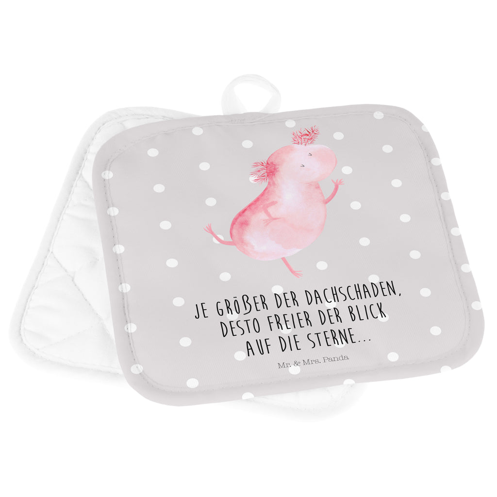 2er Set Topflappen  Axolotl tanzt Topflappen, Topfuntersetzer, Ofenhandschuh, Topflappen Set, Topflappen lustig, Topflappen mit Spruch, Axolotl, Molch, Axolot, Schwanzlurch, Lurch, Lurche, Dachschaden, Sterne, verrückt, Freundin, beste Freundin