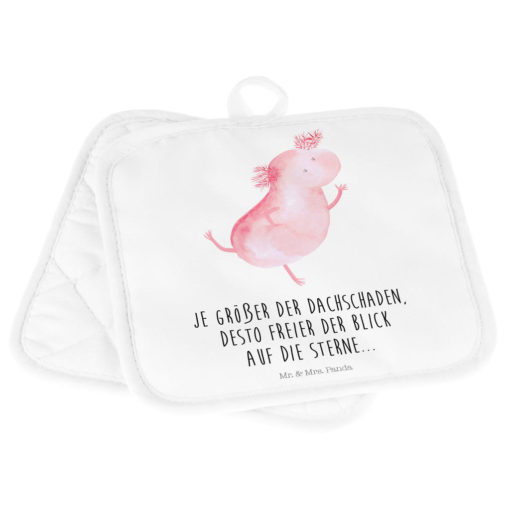 2er Set Topflappen  Axolotl tanzt Topflappen, Topfuntersetzer, Ofenhandschuh, Topflappen Set, Topflappen lustig, Topflappen mit Spruch, Axolotl, Molch, Axolot, Schwanzlurch, Lurch, Lurche, Dachschaden, Sterne, verrückt, Freundin, beste Freundin