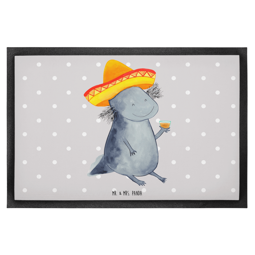 Fußmatte Axolotl Tequila Axolotl, Mexico, Mexiko, Sombrero, Zitrone, Tequila, Motivation, Spruch, Schwanzlurch, Lurch, Lurche, Axolot, Feuerdrache, Feuersalamander Türvorleger, Schmutzmatte, Fußabtreter, Matte, Schmutzfänger, Fußabstreifer, Schmutzfangmatte, Türmatte, Motivfußmatte,  Haustürmatte, Vorleger  Axolotl, Molch