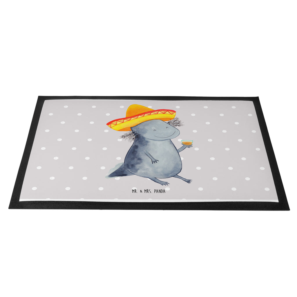 Fußmatte Axolotl Tequila Axolotl, Mexico, Mexiko, Sombrero, Zitrone, Tequila, Motivation, Spruch, Schwanzlurch, Lurch, Lurche, Axolot, Feuerdrache, Feuersalamander Türvorleger, Schmutzmatte, Fußabtreter, Matte, Schmutzfänger, Fußabstreifer, Schmutzfangmatte, Türmatte, Motivfußmatte,  Haustürmatte, Vorleger  Axolotl, Molch