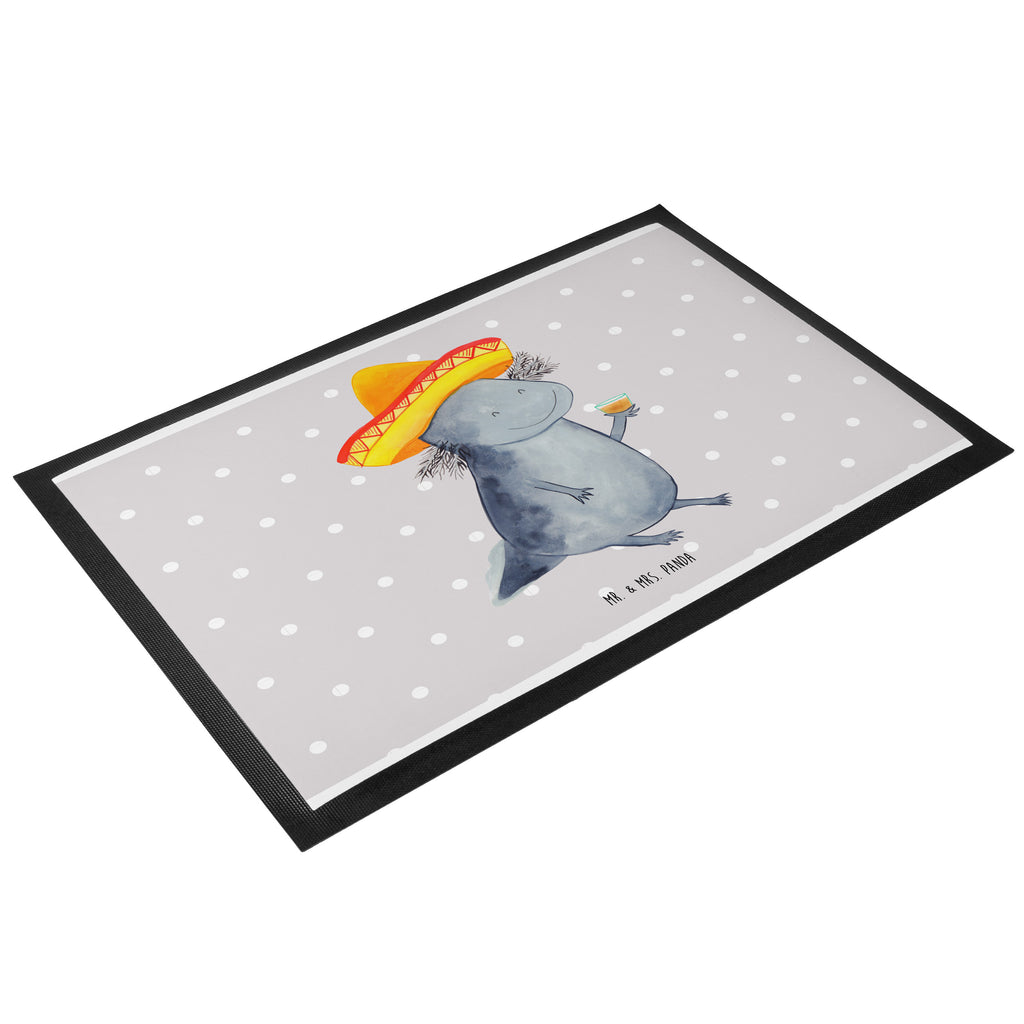 Fußmatte Axolotl Tequila Axolotl, Mexico, Mexiko, Sombrero, Zitrone, Tequila, Motivation, Spruch, Schwanzlurch, Lurch, Lurche, Axolot, Feuerdrache, Feuersalamander Türvorleger, Schmutzmatte, Fußabtreter, Matte, Schmutzfänger, Fußabstreifer, Schmutzfangmatte, Türmatte, Motivfußmatte,  Haustürmatte, Vorleger  Axolotl, Molch