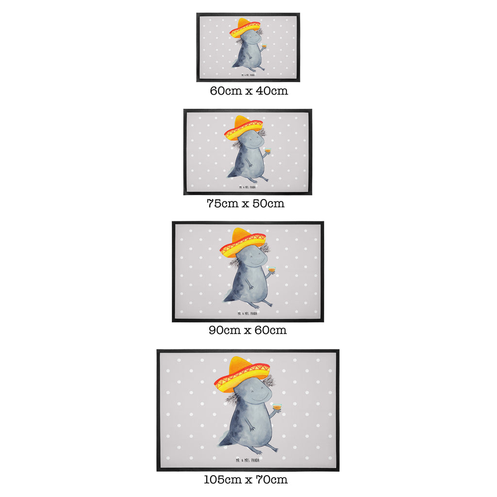 Fußmatte Axolotl Tequila Axolotl, Mexico, Mexiko, Sombrero, Zitrone, Tequila, Motivation, Spruch, Schwanzlurch, Lurch, Lurche, Axolot, Feuerdrache, Feuersalamander Türvorleger, Schmutzmatte, Fußabtreter, Matte, Schmutzfänger, Fußabstreifer, Schmutzfangmatte, Türmatte, Motivfußmatte,  Haustürmatte, Vorleger  Axolotl, Molch