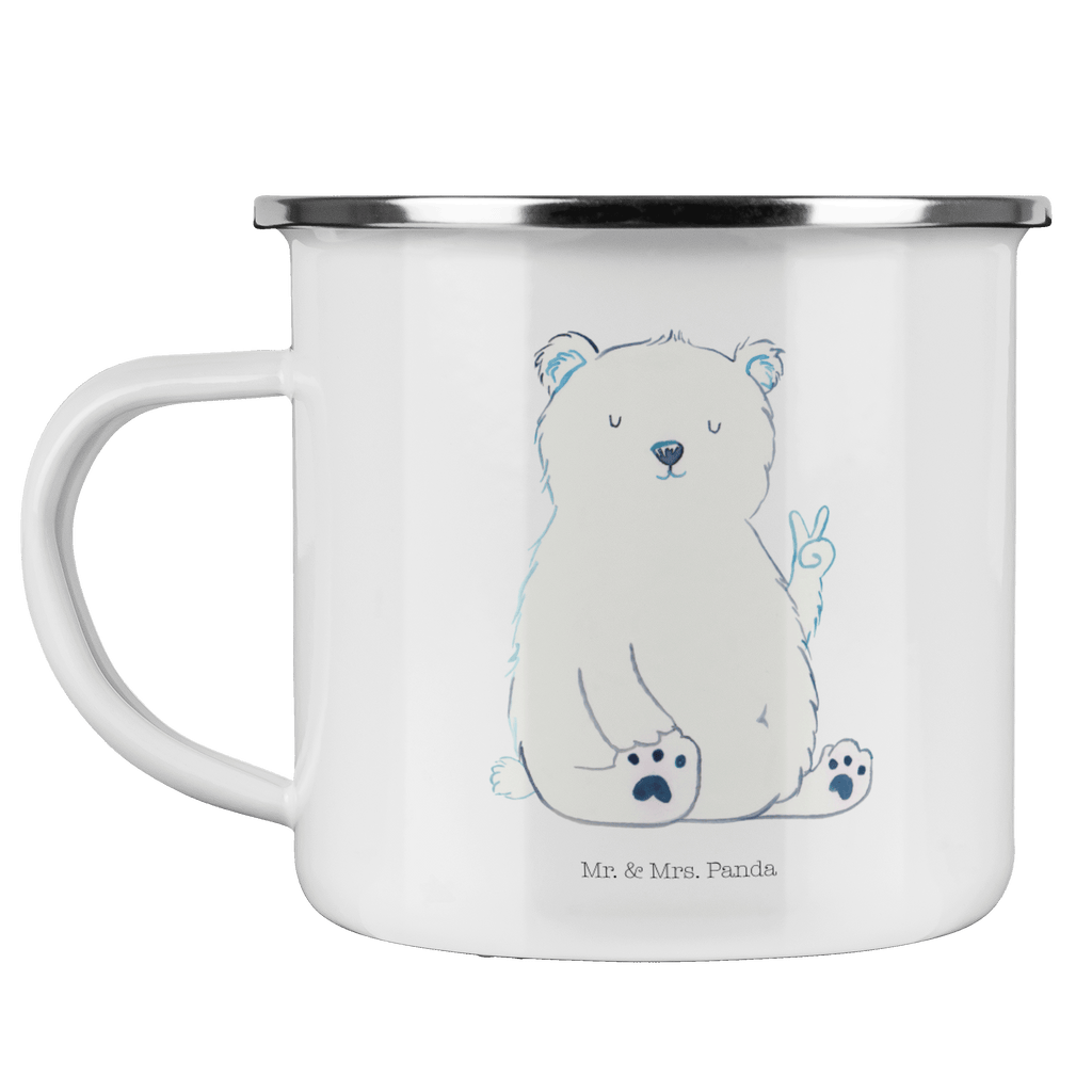 Camping Emaille Tasse Eisbär Faul Campingtasse, Trinkbecher, Metalltasse, Outdoor Tasse, Emaille Trinkbecher, Blechtasse Outdoor, Emaille Campingbecher, Edelstahl Trinkbecher, Metalltasse für Camping, Kaffee Blechtasse, Camping Tasse Metall, Bär, Teddy, Teddybär, Eisbär, Nordpol, Faul, Entspannen, Relaxen, Büro, Arbeit, Bürojob, Arbeitsplatz, Homeoffice