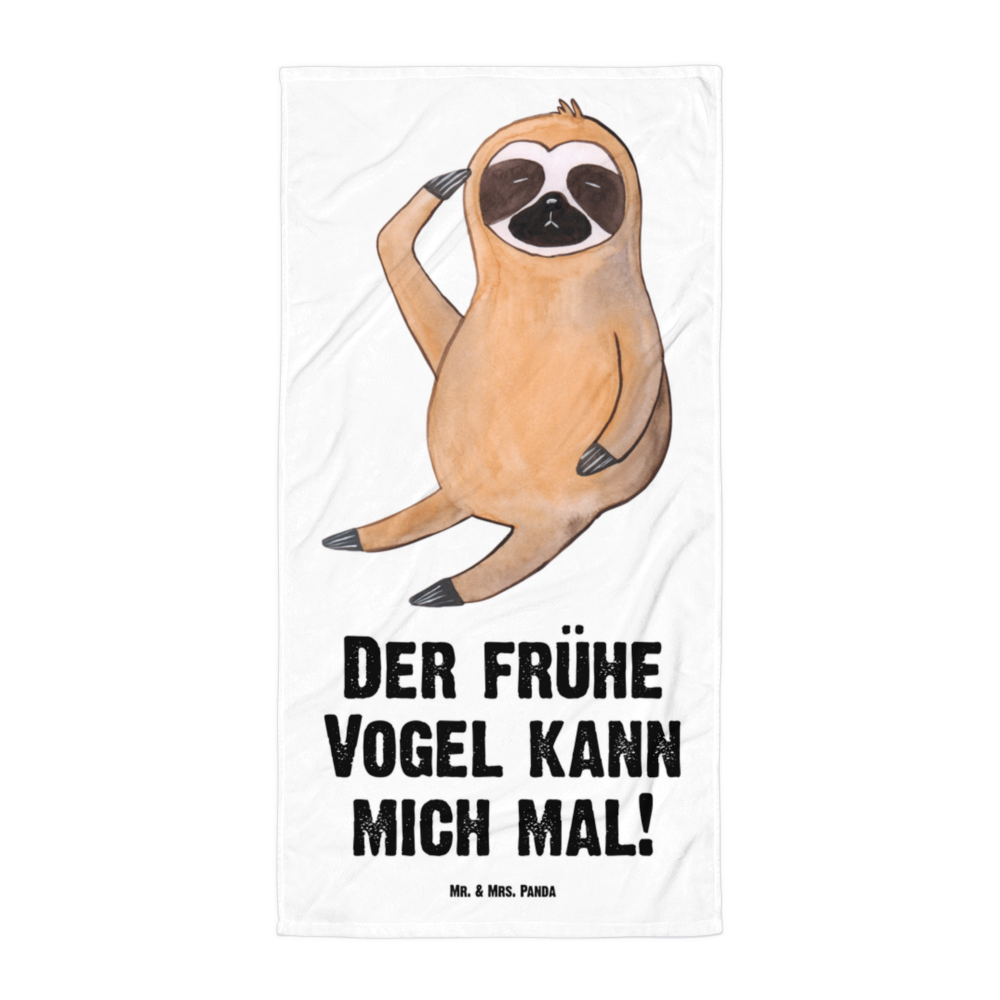 XL Badehandtuch Faultier Vogel zeigen Handtuch, Badetuch, Duschtuch, Strandtuch, Saunatuch, Faultier, Faultier Geschenk, Faultier Deko, Faultiere, faul, Lieblingstier, Spinner, früher Vogel, der frühe Vogel, Frühaufsteher, Morgenmuffel, Vogel, Faultierwelt