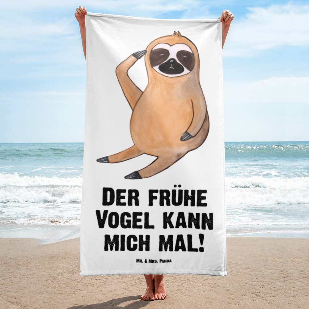 XL Badehandtuch Faultier Vogel zeigen Handtuch, Badetuch, Duschtuch, Strandtuch, Saunatuch, Faultier, Faultier Geschenk, Faultier Deko, Faultiere, faul, Lieblingstier, Spinner, früher Vogel, der frühe Vogel, Frühaufsteher, Morgenmuffel, Vogel, Faultierwelt