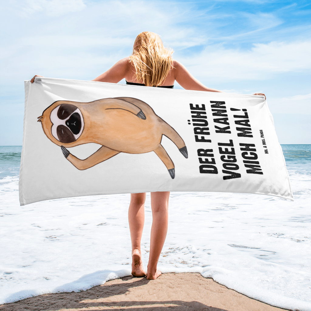 XL Badehandtuch Faultier Vogel zeigen Handtuch, Badetuch, Duschtuch, Strandtuch, Saunatuch, Faultier, Faultier Geschenk, Faultier Deko, Faultiere, faul, Lieblingstier, Spinner, früher Vogel, der frühe Vogel, Frühaufsteher, Morgenmuffel, Vogel, Faultierwelt