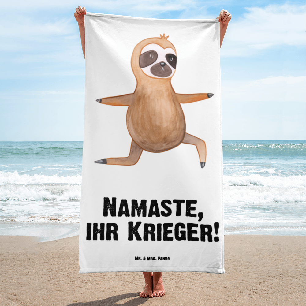 XL Badehandtuch Faultier  Yoga Handtuch, Badetuch, Duschtuch, Strandtuch, Saunatuch, Faultier, Faultier Geschenk, Faultier Deko, Faultiere, faul, Lieblingstier, Yoga, Namaste, Krieger, Yogaübungen, Meditation, Atmung, Gelassenheit, Entspannung
