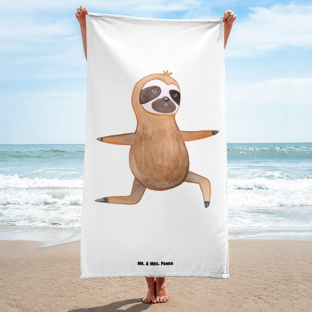 XL Badehandtuch Faultier  Yoga Handtuch, Badetuch, Duschtuch, Strandtuch, Saunatuch, Faultier, Faultier Geschenk, Faultier Deko, Faultiere, faul, Lieblingstier, Yoga, Namaste, Krieger, Yogaübungen, Meditation, Atmung, Gelassenheit, Entspannung