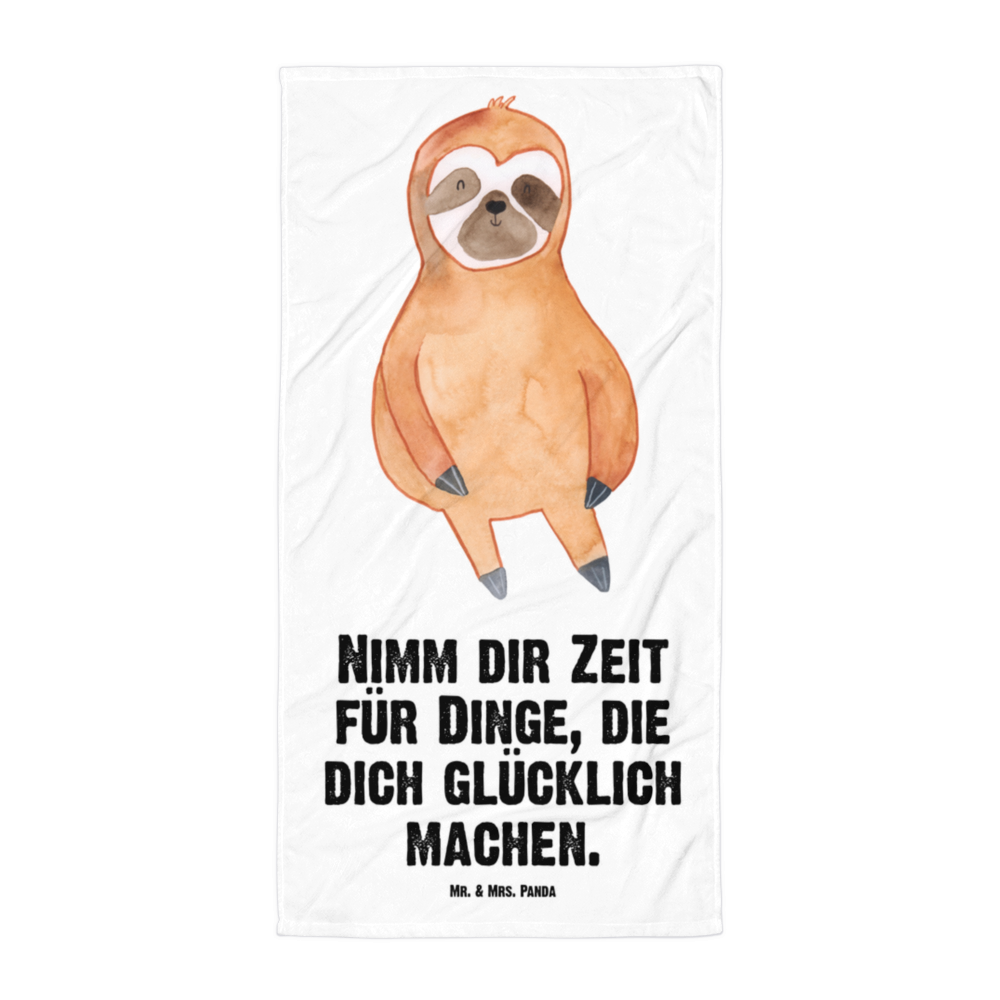 XL Badehandtuch Faultier Zufrieden Handtuch, Badetuch, Duschtuch, Strandtuch, Saunatuch, Faultier, Faultier Geschenk, Faultier Deko, Faultiere, faul, Lieblingstier, Pause, relaxen, Glück, glücklich, zufrieden, happy, Zufriedenheit, Gelassenheit, Ruhe, Frieden