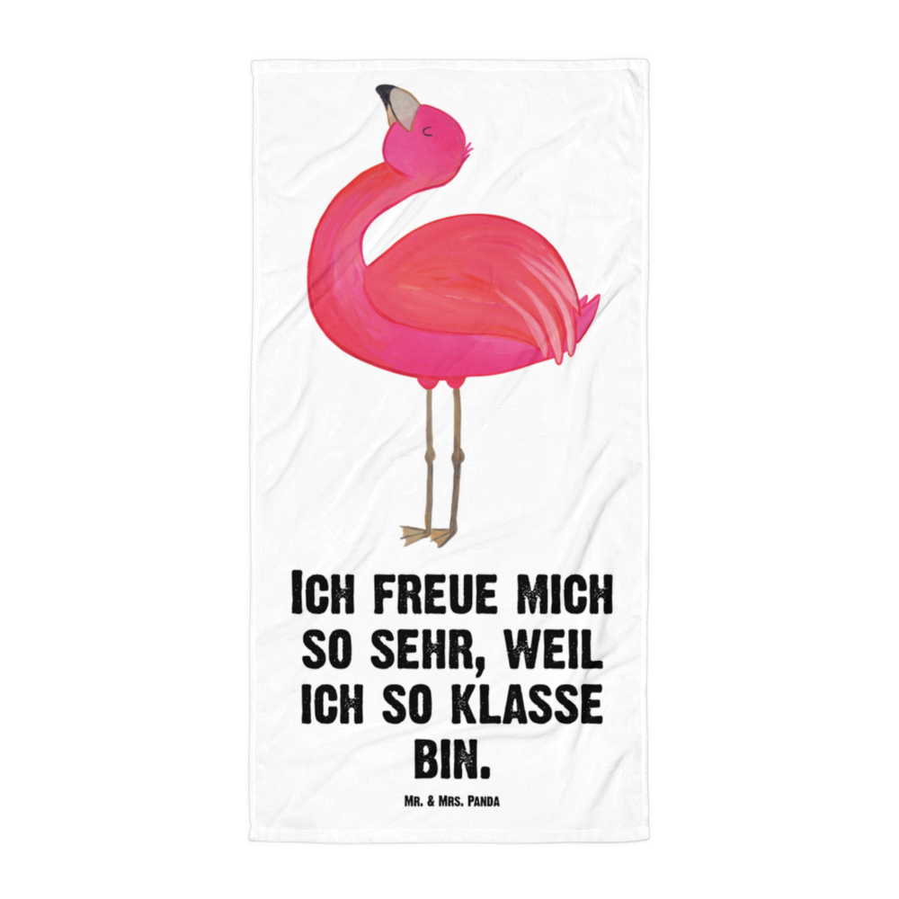 XL Badehandtuch Flamingo stolz Handtuch, Badetuch, Duschtuch, Strandtuch, Saunatuch, Flamingo, stolz, Freude, Selbstliebe, Selbstakzeptanz, Freundin, beste Freundin, Tochter, Mama, Schwester