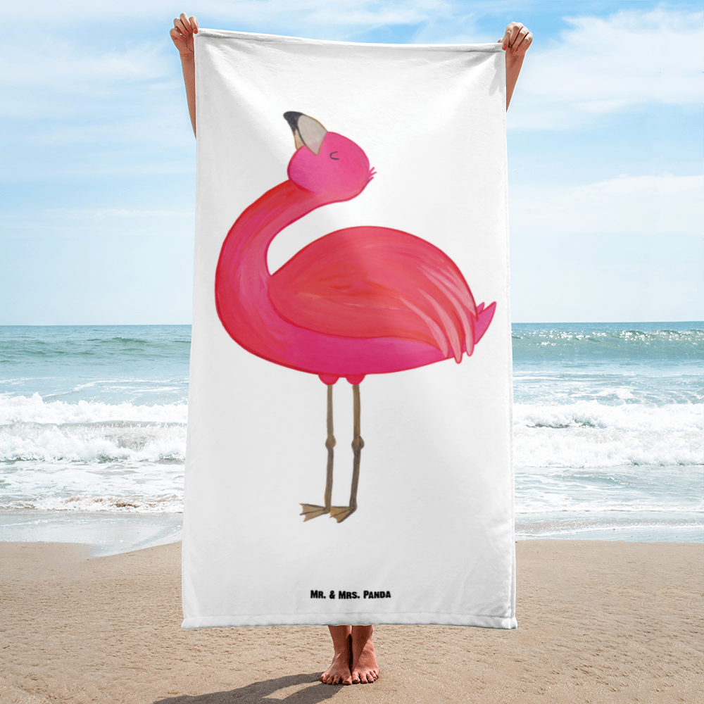 XL Badehandtuch Flamingo stolz Handtuch, Badetuch, Duschtuch, Strandtuch, Saunatuch, Flamingo, stolz, Freude, Selbstliebe, Selbstakzeptanz, Freundin, beste Freundin, Tochter, Mama, Schwester