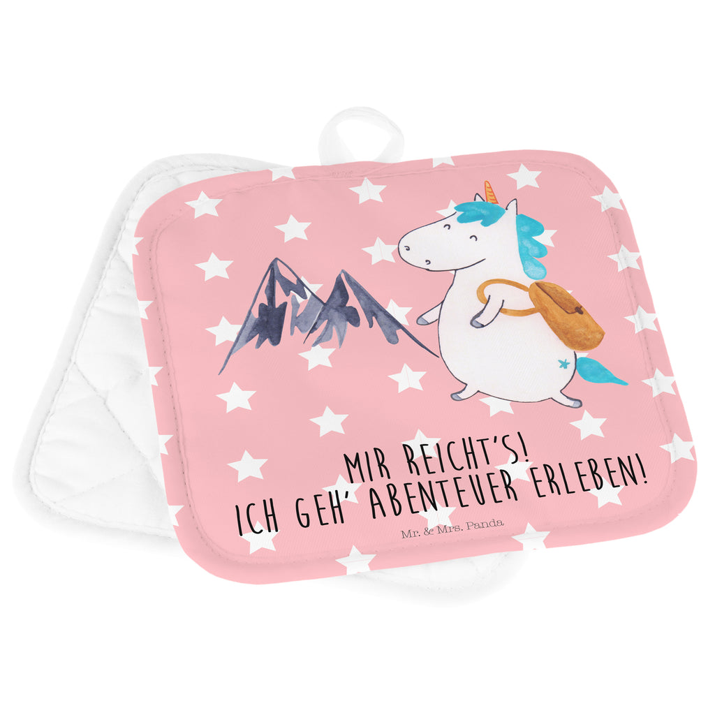 2er Set Topflappen  Einhorn Bergsteiger Topflappen, Topfuntersetzer, Ofenhandschuh, Topflappen Set, Topflappen lustig, Topflappen mit Spruch, Einhorn, Einhörner, Einhorn Deko, Pegasus, Unicorn, Bergsteiger, Abenteuer, Berge, Abenteurer, Weltenbummler, Weltreise, Reisen, Urlaub, Entdecker