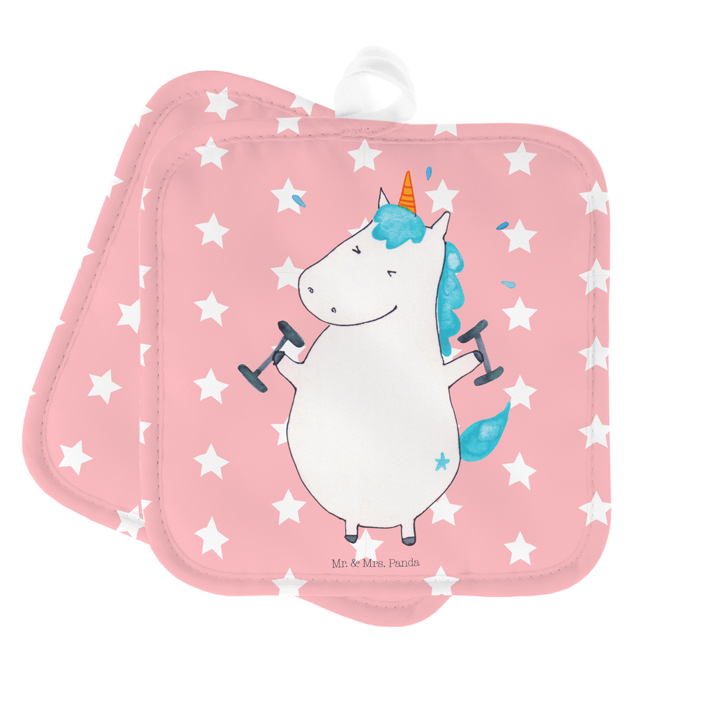 2er Set Topflappen  Einhorn Fitness Topflappen, Topfuntersetzer, Ofenhandschuh, Topflappen Set, Topflappen lustig, Topflappen mit Spruch, Einhorn, Einhörner, Einhorn Deko, Pegasus, Unicorn, Gym, Fitness, Fitnessstudio, Diät, Abnehmen, Sport, Pumpen, Geräte, Sixpack