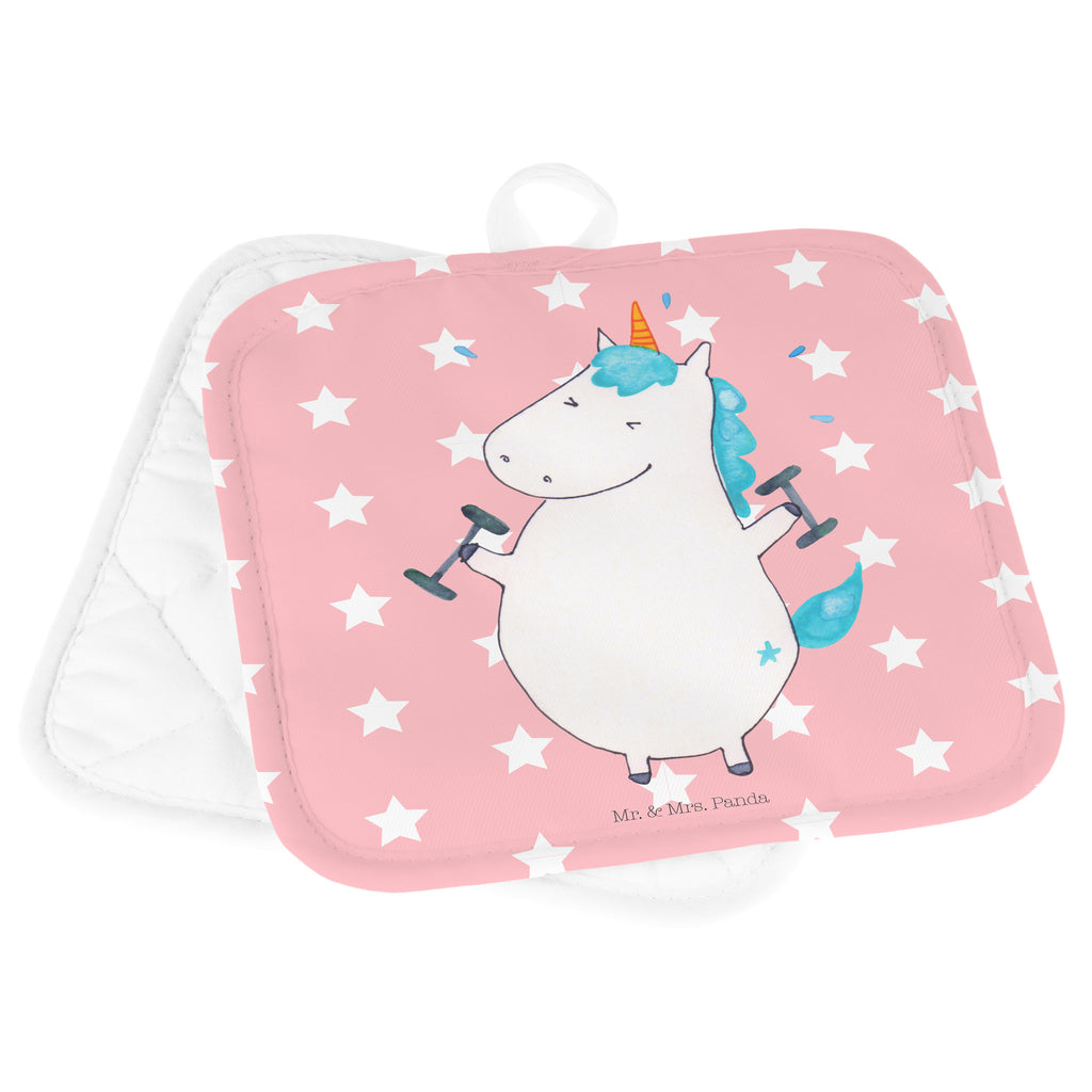 2er Set Topflappen  Einhorn Fitness Topflappen, Topfuntersetzer, Ofenhandschuh, Topflappen Set, Topflappen lustig, Topflappen mit Spruch, Einhorn, Einhörner, Einhorn Deko, Pegasus, Unicorn, Gym, Fitness, Fitnessstudio, Diät, Abnehmen, Sport, Pumpen, Geräte, Sixpack