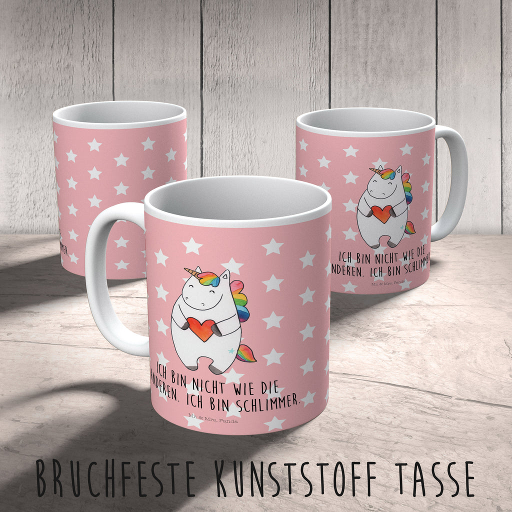 Kindertasse Einhorn Herz Kunststoff Tasse, Kindergarten, Tasse, Trinkbecher, Camping Becher, Kaffeetasse, Kunststoffbecher, Kindergartenbecher, Outdoorgeschirr, Kunststoffgeschirr, Reisebecher, Reisetasse, Kinderbecher, Einhorn, Einhörner, Einhorn Deko, Pegasus, Unicorn, Herz, schlimm, böse, witzig, lustig, Freundin, anders, bunt