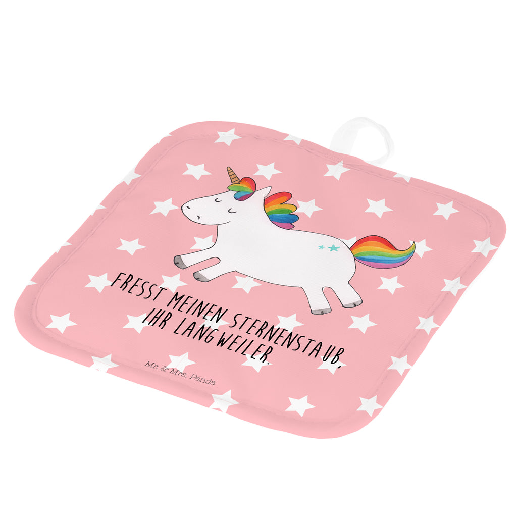 2er Set Topflappen  Einhorn Happy Topflappen, Topfuntersetzer, Ofenhandschuh, Topflappen Set, Topflappen lustig, Topflappen mit Spruch, Einhorn, Einhörner, Einhorn Deko, Pegasus, Unicorn, glücklich, fröhlich, Spaß, Freude, Lebensfreude, witzig, spannend, Lächeln, Lachen