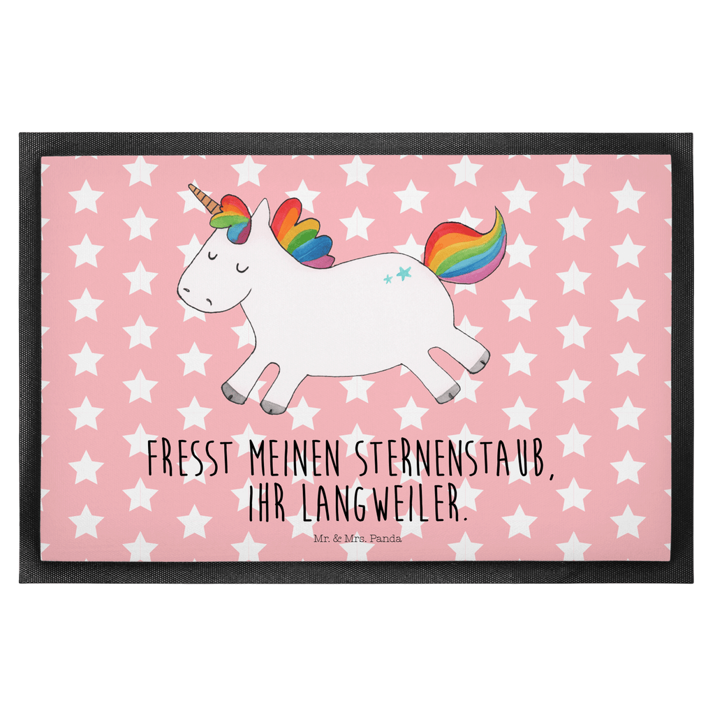 Fußmatte Einhorn Happy Einhorn, Einhörner, Unicorn, glücklich, fröhlich, Spaß, Freude, Lebensfreude, witzig, spannend, Lächeln, Lachen Türvorleger, Schmutzmatte, Fußabtreter, Matte, Schmutzfänger, Fußabstreifer, Schmutzfangmatte, Türmatte, Motivfußmatte,  Haustürmatte, Vorleger  Einhorn, Einhörner, Einhorn Deko, Pegasus, Unicorn
