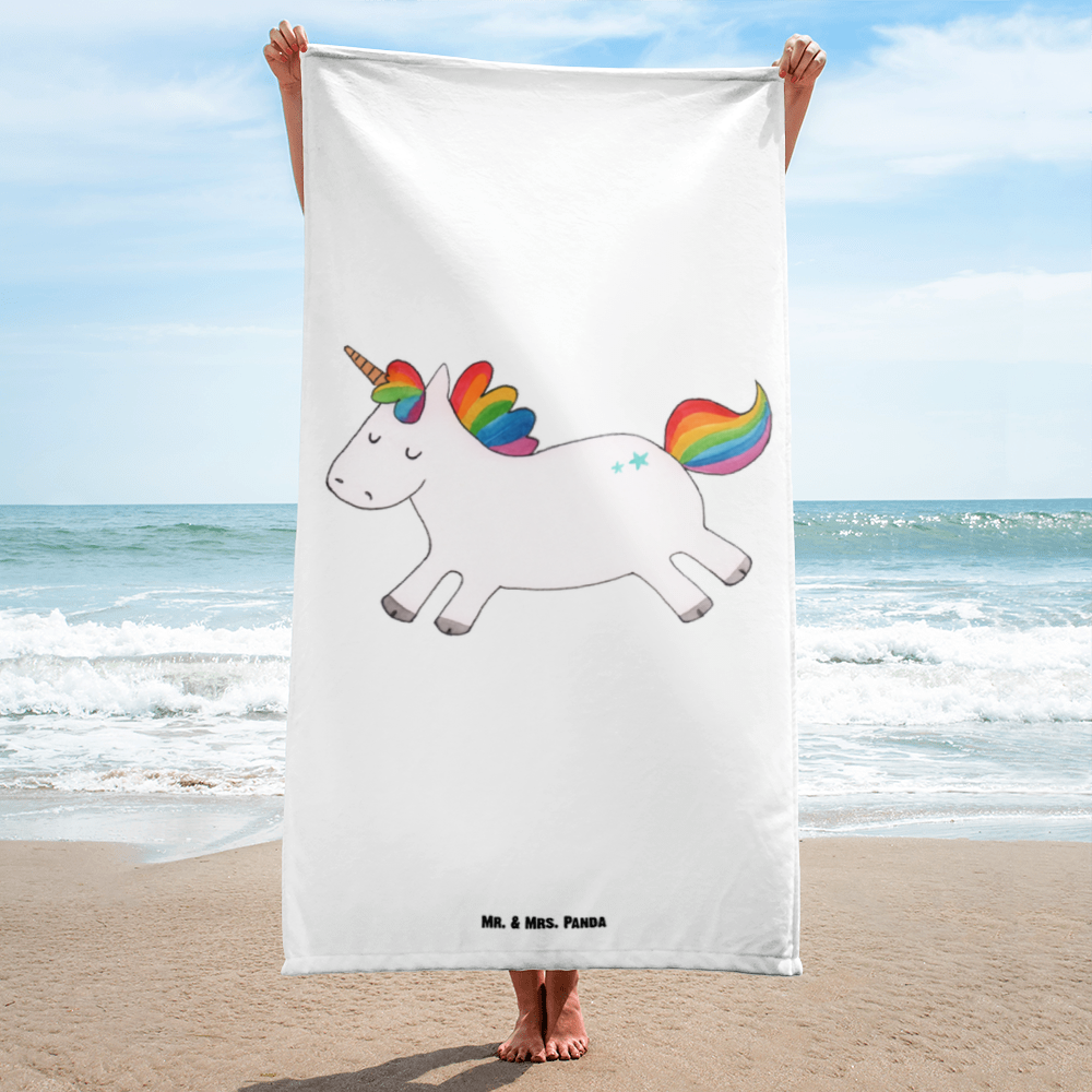 XL Badehandtuch Einhorn Happy Handtuch, Badetuch, Duschtuch, Strandtuch, Saunatuch, Einhorn, Einhörner, Einhorn Deko, Pegasus, Unicorn, glücklich, fröhlich, Spaß, Freude, Lebensfreude, witzig, spannend, Lächeln, Lachen