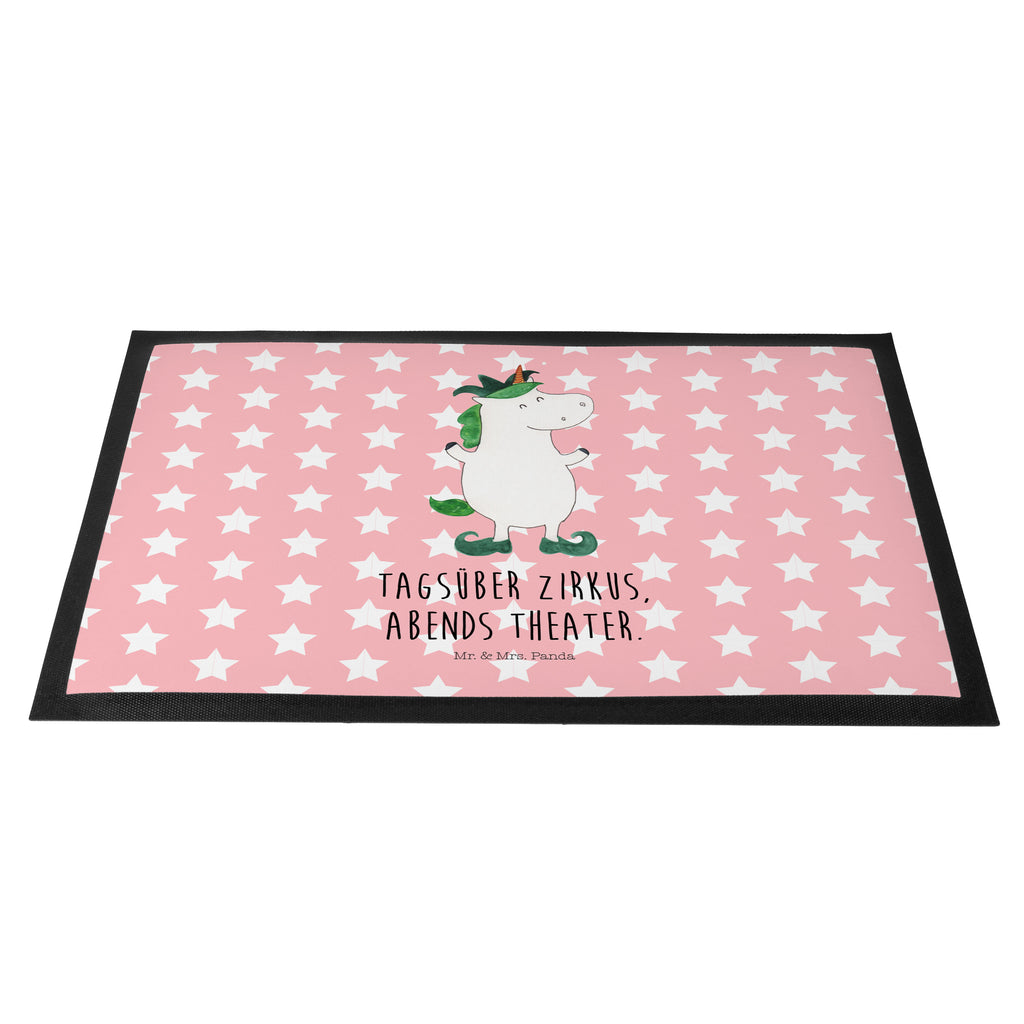 Fußmatte Einhorn Joker Einhörner, Unicorn, Einhorn, Hofnarr, Kasper, Gaukler, Mittelalter Türvorleger, Schmutzmatte, Fußabtreter, Matte, Schmutzfänger, Fußabstreifer, Schmutzfangmatte, Türmatte, Motivfußmatte,  Haustürmatte, Vorleger  Einhorn, Einhörner, Einhorn Deko, Pegasus, Unicorn