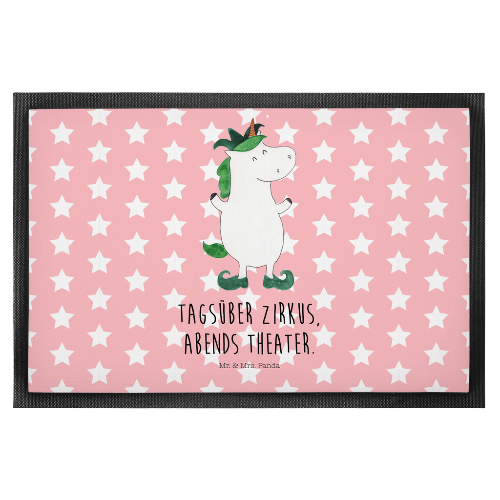 Fußmatte Einhorn Joker Einhörner, Unicorn, Einhorn, Hofnarr, Kasper, Gaukler, Mittelalter Türvorleger, Schmutzmatte, Fußabtreter, Matte, Schmutzfänger, Fußabstreifer, Schmutzfangmatte, Türmatte, Motivfußmatte,  Haustürmatte, Vorleger  Einhorn, Einhörner, Einhorn Deko, Pegasus, Unicorn