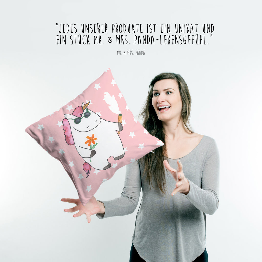 40x40 Kissen Einhorn Woodstock Kissenhülle, Kopfkissen, Sofakissen, Dekokissen, Motivkissen, Einhorn, Einhörner, Einhorn Deko, Pegasus, Unicorn, Kiffen, Joint, Zigarette, Alkohol, Party, Spaß. lustig, witzig, Woodstock