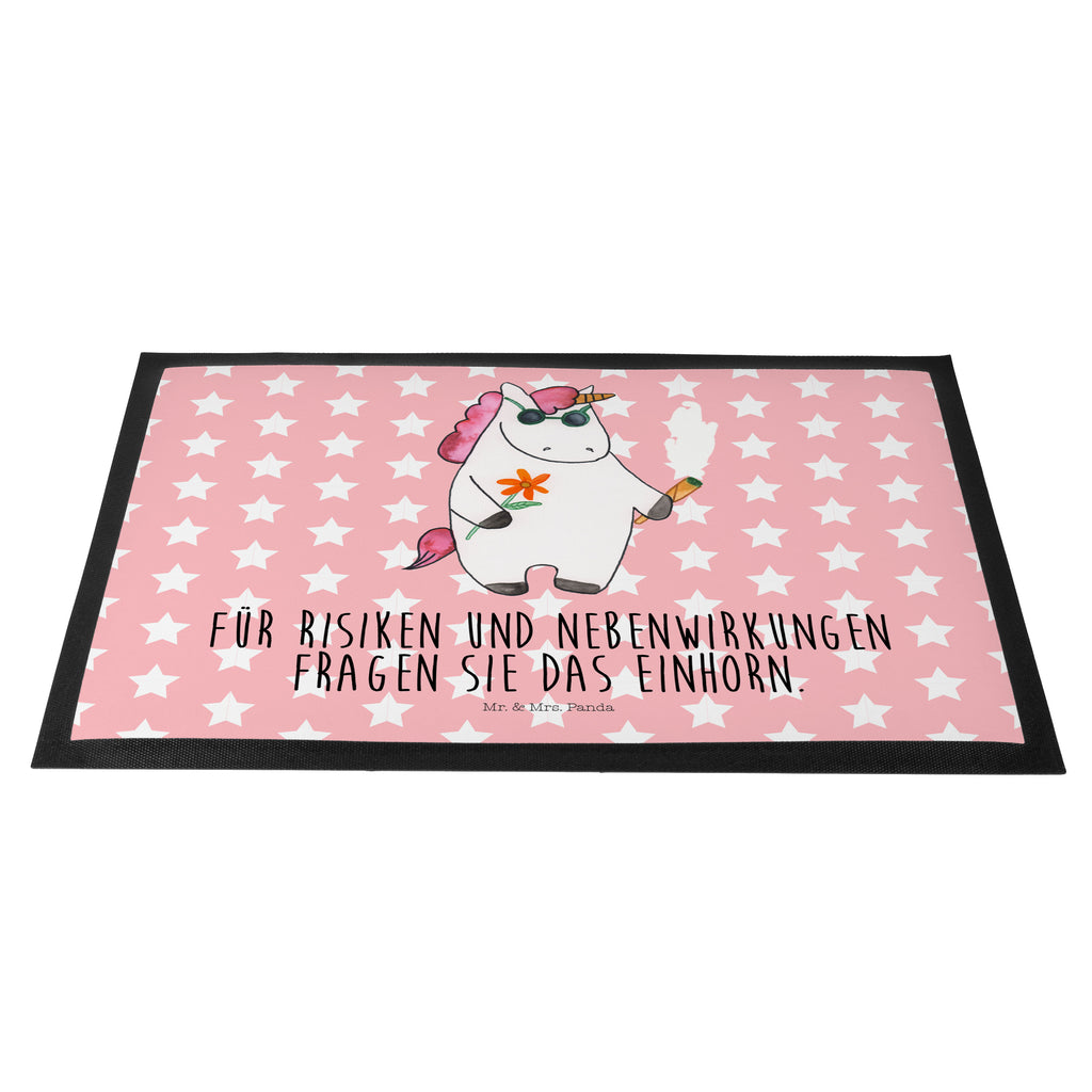 Fußmatte Einhorn Woodstock Türvorleger, Schmutzmatte, Fußabtreter, Matte, Schmutzfänger, Fußabstreifer, Schmutzfangmatte, Türmatte, Motivfußmatte, Haustürmatte, Vorleger, Einhorn, Einhörner, Einhorn Deko, Pegasus, Unicorn, Kiffen, Joint, Zigarette, Alkohol, Party, Spaß. lustig, witzig, Woodstock