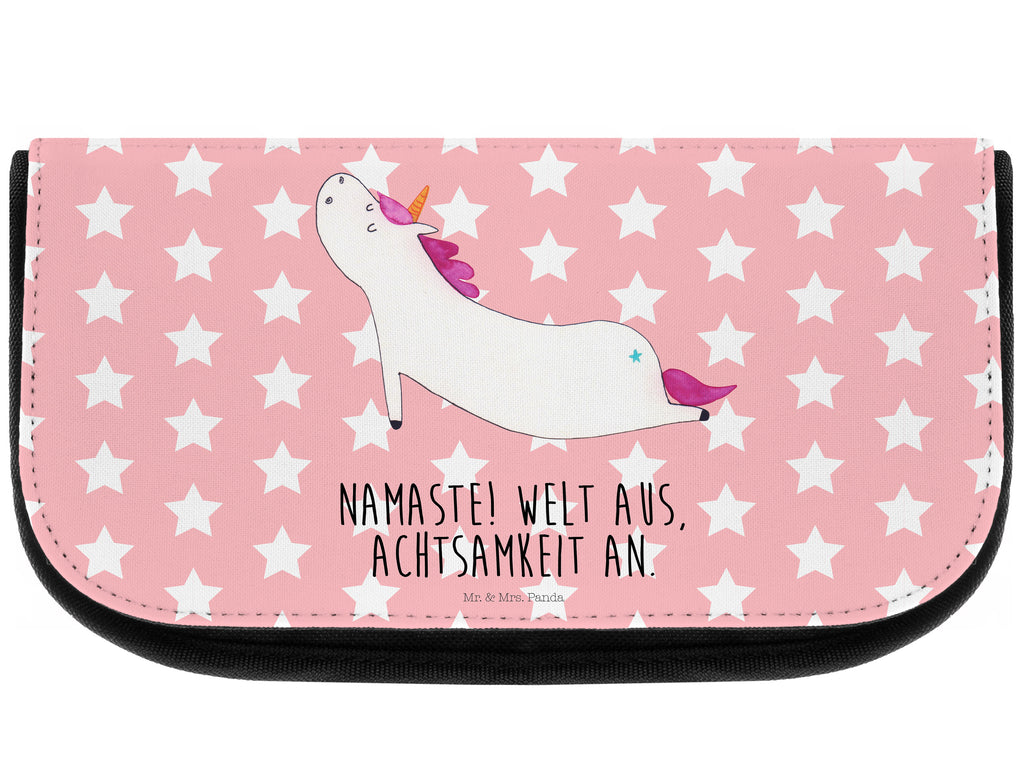 Kosmetiktasche Einhorn Yoga Kosmetikbeutel, Kulturtasche, Kulturbeutel, Schminktasche, Make-Up Tasche, Einhorn, Einhörner, Einhorn Deko, Pegasus, Unicorn, Yoga, Namaste, Achtsamkeit, Entspannung, Joga, Yogamatte, Sport, lustig, witzig, süß