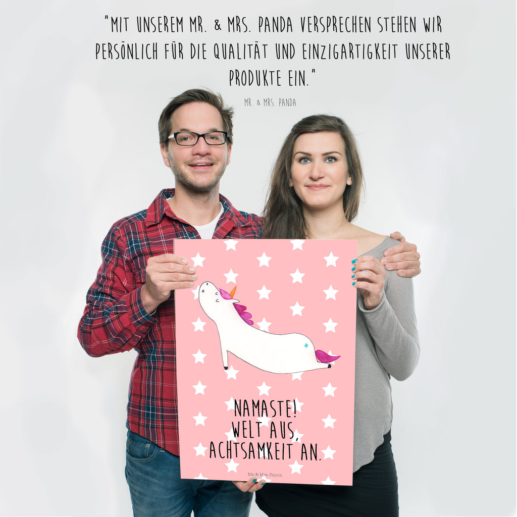 Poster Einhorn Yoga Poster, Wandposter, Bild, Wanddeko, Küchenposter, Kinderposter, Wanddeko Bild, Raumdekoration, Wanddekoration, Handgemaltes Poster, Mr. & Mrs. Panda Poster, Designposter, Kunstdruck, Posterdruck, Einhorn, Einhörner, Einhorn Deko, Pegasus, Unicorn, Yoga, Namaste, Achtsamkeit, Entspannung, Joga, Yogamatte, Sport, lustig, witzig, süß