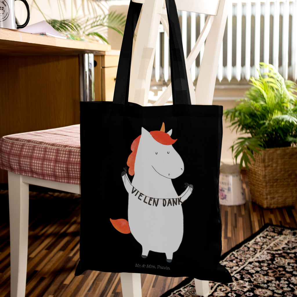 Tragetasche Einhorn Vielen Dank Beuteltasche, Beutel, Einkaufstasche, Jutebeutel, Stoffbeutel, Einhorn, Einhörner, Einhorn Deko, Pegasus, Unicorn, Danke, vielen Dank, Dankeschön, Danksagung