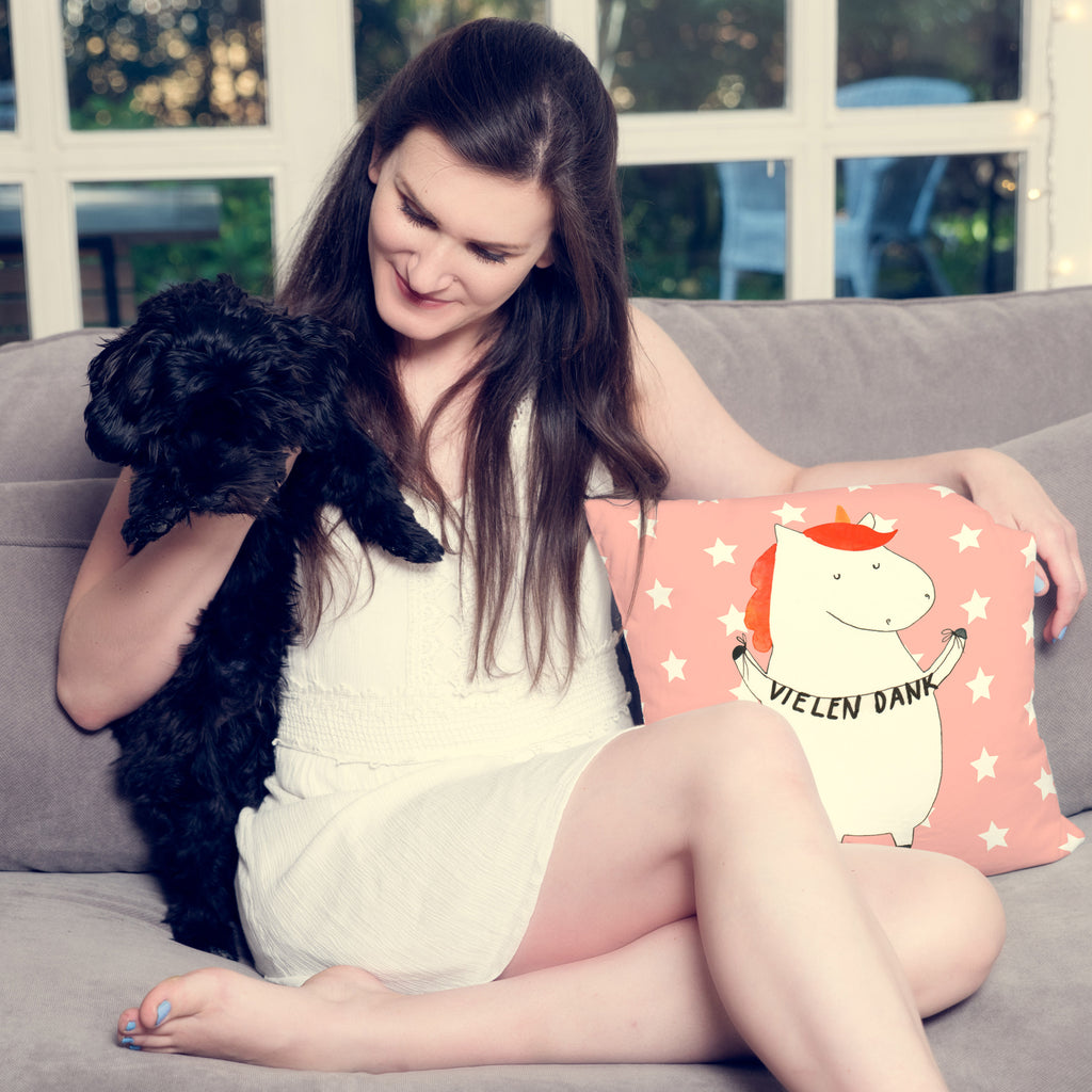 40x40 Kissen Einhorn Vielen Dank Kissenhülle, Kopfkissen, Sofakissen, Dekokissen, Motivkissen, Einhorn, Einhörner, Einhorn Deko, Pegasus, Unicorn, Danke, vielen Dank, Dankeschön, Danksagung