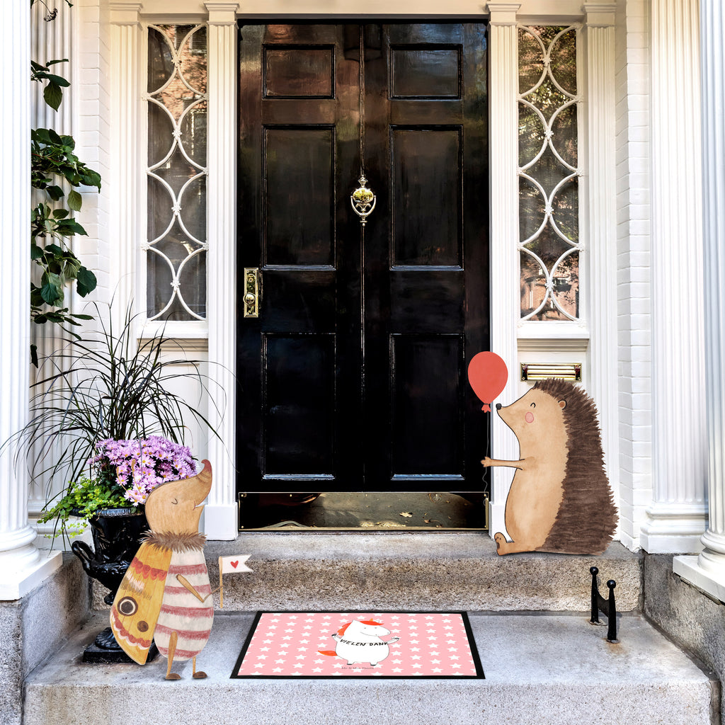 Fußmatte Einhorn Vielen Dank Danke, vielen Dank, Einhorn, Einhörner, Dankeschön, Danksagung, Türvorleger, Schmutzmatte, Fußabtreter, Matte, Schmutzfänger, Fußabstreifer, Schmutzfangmatte, Türmatte, Motivfußmatte,  Haustürmatte, Vorleger  Einhorn, Einhörner, Einhorn Deko, Pegasus, Unicorn